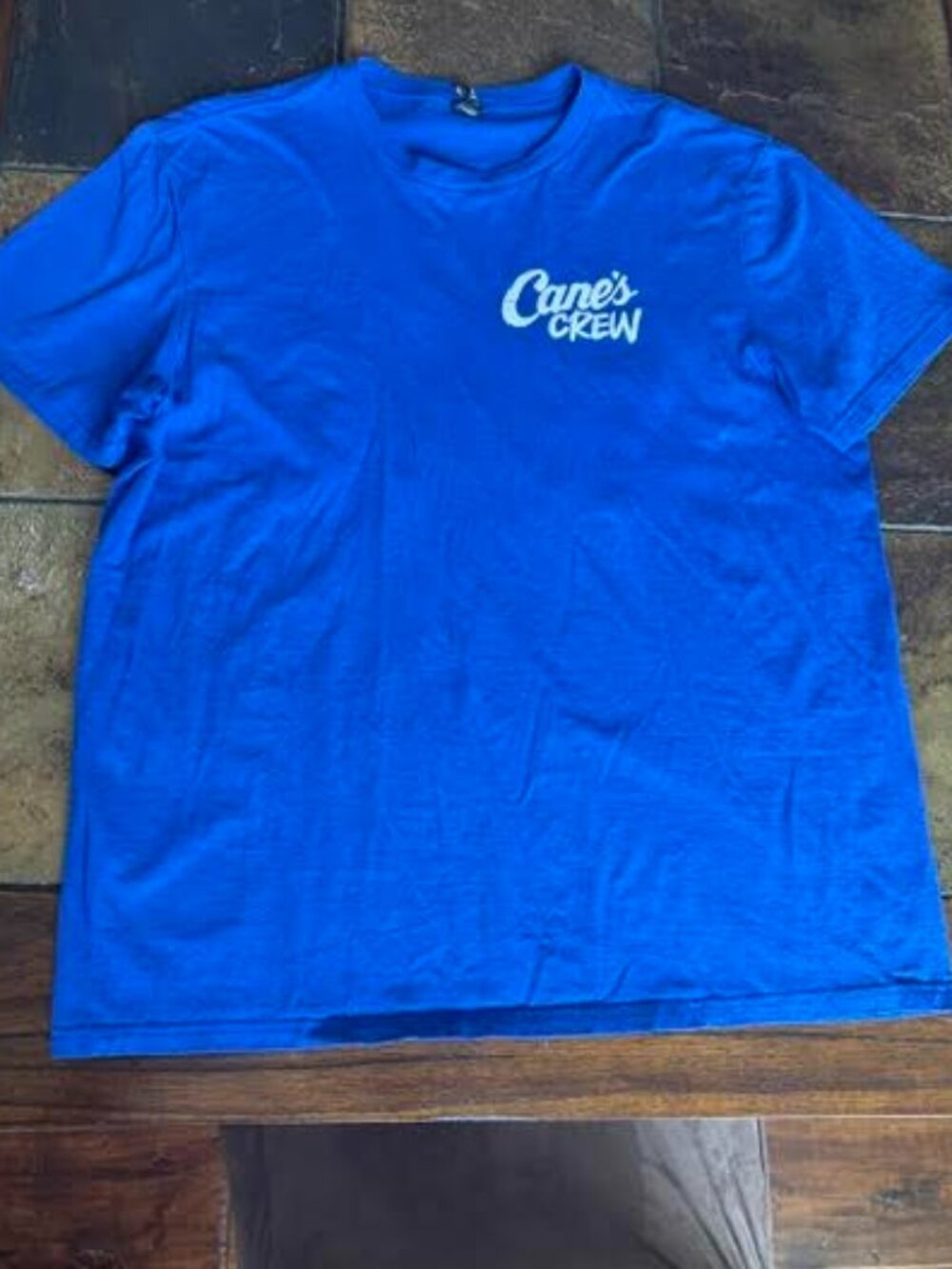 Raising Cane's ONE LOVE Crew T-shirt, Blue, XL